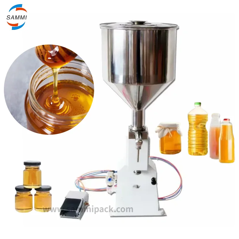5-50ML Pneumatic Stainless Steel Manual Liquid Filling Machine for Cream Shampoo Cosmetic Paste Sauce
5-50ML Pneumatic Stainless Steel Manual Liquid Filling Machine for Cream Shampoo Cosmetic Paste Sauce