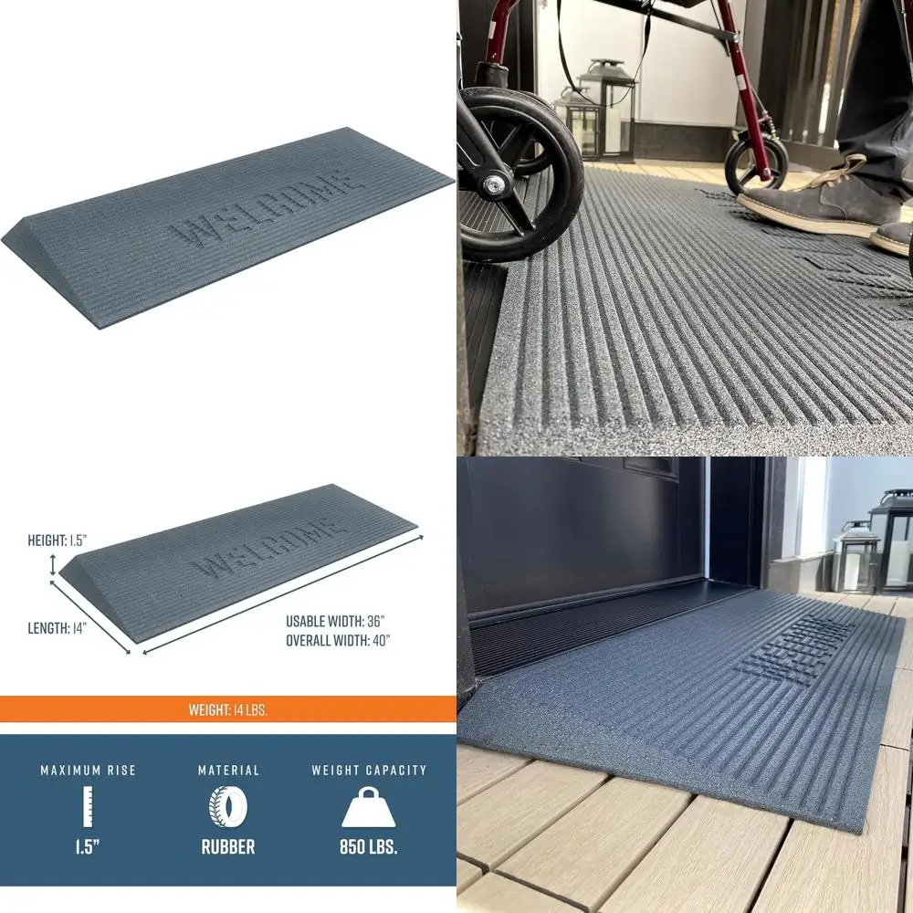 Low Pile 1.5 Inch Non-Slip Rectangular Rubber Entry Mat, Ideal for Indoor Use and Outdoor Welcome Areas
Low Pile 1.5 Inch Non-Slip Rectangular Rubber Entry Mat, Ideal for Indoor Use and Outdoor Welcome Areas
