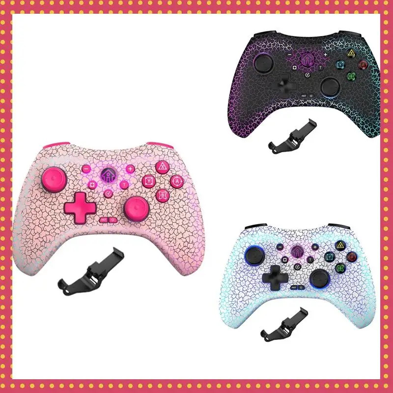 Wireless Game Console+Stand For Switch/Android/Ios/Pc 6-Axis Gyro High Precision Joystick Rgb Bluetooth Gamepad Easy Install B
Wireless Game Console+Stand For Switch/Android/Ios/Pc 6-Axis Gyro High Precision Joystick Rgb Bluetooth Gamepad Easy Install B