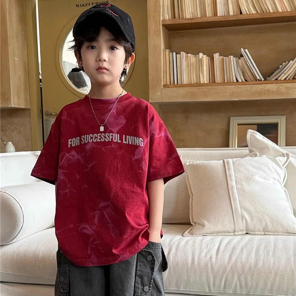 2025 Summer Collection Children's Cotton Short Sleeve Retro Handmade Gradient Western Style Letter Half Sleeve T-shirt Trendy
2025 Summer Collection Children's Cotton Short Sleeve Retro Handmade Gradient Western Style Letter Half Sleeve T-shirt Trendy