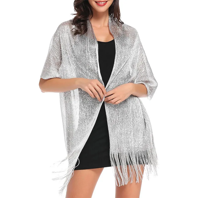 Gold And Silver Thread Flat Towel Scarf Wedding Party Women's Style New Bride Maids Shoulder Shawl Fashionable Summer Accessory
Gold And Silver Thread Flat Towel Scarf Wedding Party Women's Style New Bride Maids Shoulder Shawl Fashionable Summer Accessory