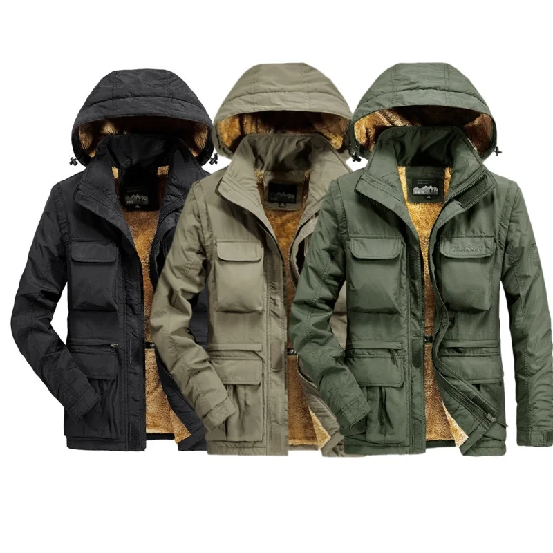 Men's Tactical Jacket Outdoor Warm Workwear Jacket Fleece Multi Pocket Jacket Ski Suit Suitable for Outdoor Hiking Cycling
Men's Tactical Jacket Outdoor Warm Workwear Jacket Fleece Multi Pocket Jacket Ski Suit Suitable for Outdoor Hiking Cycling