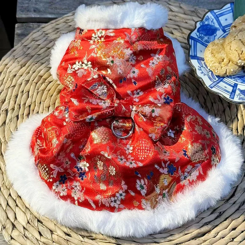 Red Butterfly Flower Dog Clothes Pet Cute Clothes Teddy Winter Warm Cotton Dress Skirt Puppy Thickened Clothes Female Dog Clothe
Red Butterfly Flower Dog Clothes Pet Cute Clothes Teddy Winter Warm Cotton Dress Skirt Puppy Thickened Clothes Female Dog Clothe