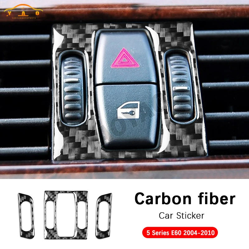 Air Outlet Knob Panel Frame Center Dashboard Emergency Light Button Carbon Fiber For BMW 5 Series E60 2004 -2010
Air Outlet Knob Panel Frame Center Dashboard Emergency Light Button Carbon Fiber For BMW 5 Series E60 2004 -2010