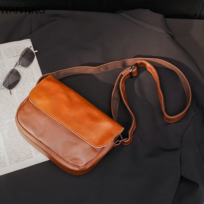 Retro Fashion Crossbody Bags Men Small Flap Men's Crossbody Bag Luxury PU Leather Shoulder Messenger Bag Male Sling Handbags
Retro Fashion Crossbody Bags Men Small Flap Men's Crossbody Bag Luxury PU Leather Shoulder Messenger Bag Male Sling Handbags