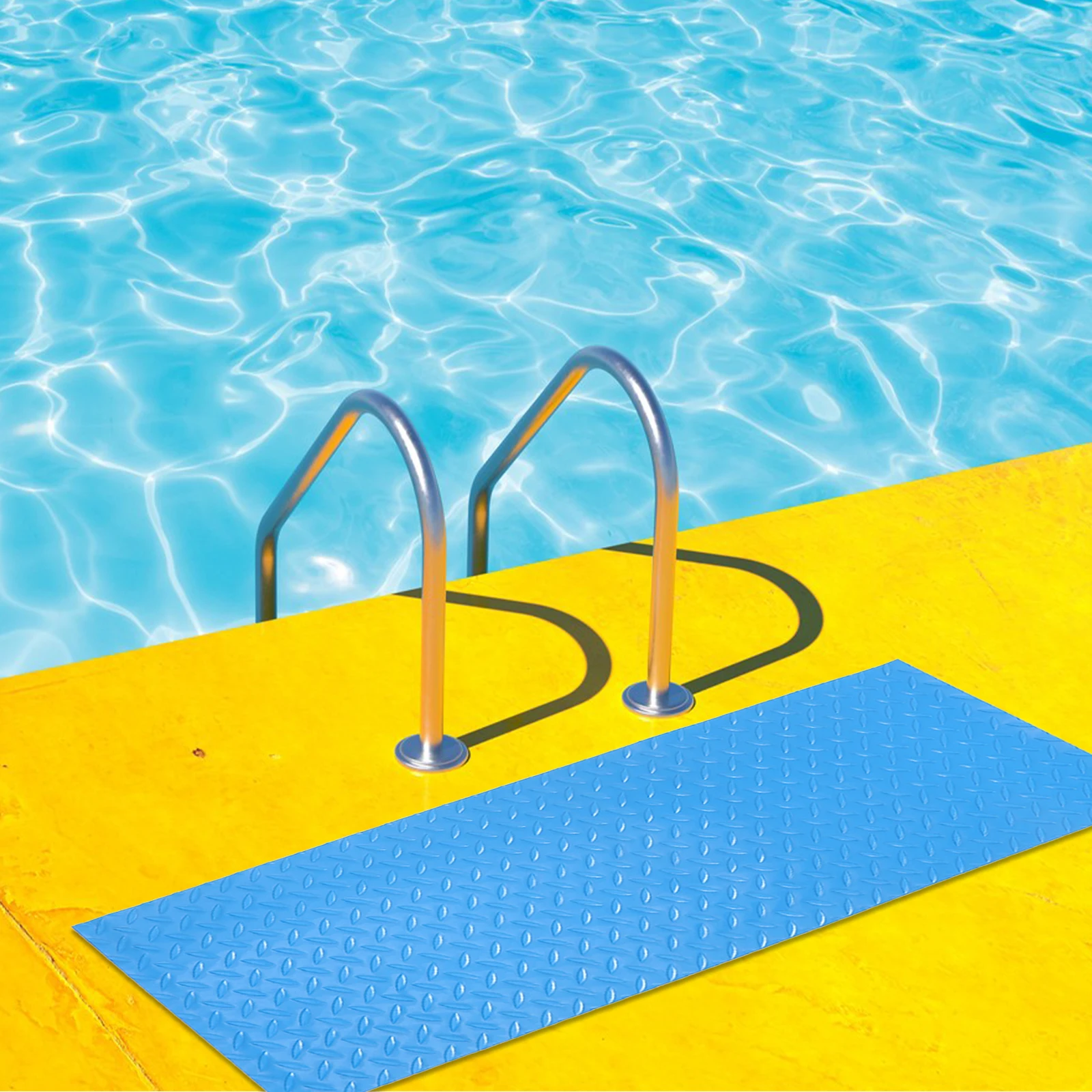 Swim Pool Ladder Step Mat Safety First Pvc Material Textured Design Easy Maintenance Pool Stair Non- Pad
Swim Pool Ladder Step Mat Safety First Pvc Material Textured Design Easy Maintenance Pool Stair Non- Pad