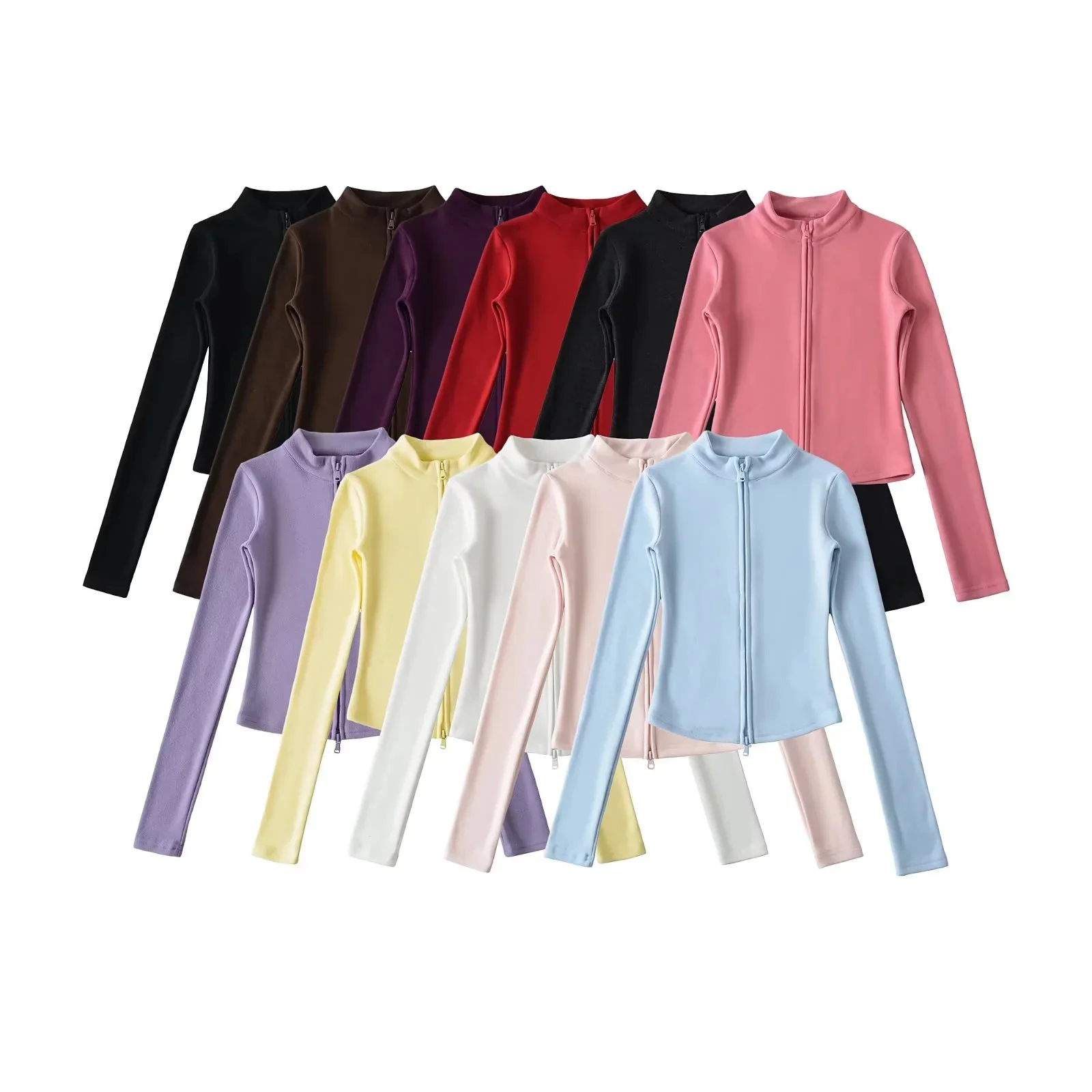 Женский открытый кардиган Yoga Fitn с двойной молнией Jaet ort Sle, утягивающее пальто, европейская спортивная одежда Long Sve
Женский открытый кардиган Yoga Fitn с двойной молнией Jaet ort Sle, утягивающее пальто, европейская спортивная одежда Long Sve