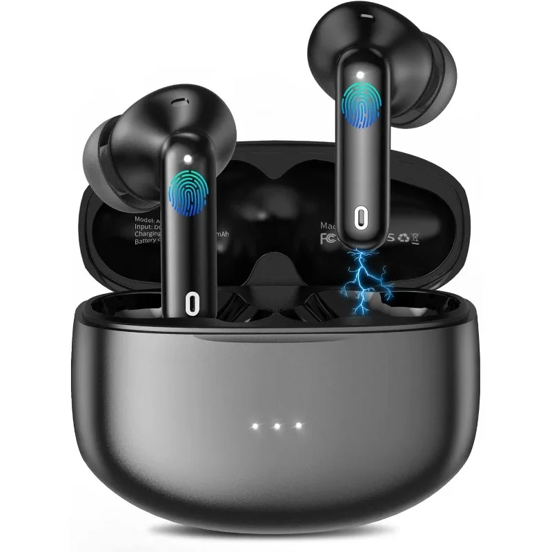 Беспроводные наушники, 50 часов воспроизведения Bluetooth-наушники со встроенным микрофоном с шумоподавлением и чехлом для зарядки, водонепроницаемые вкладыши
Беспроводные наушники, 50 часов воспроизведения Bluetooth-наушники со встроенным микрофоном с шумоподавлением и чехлом для зарядки, водонепроницаемые вкладыши