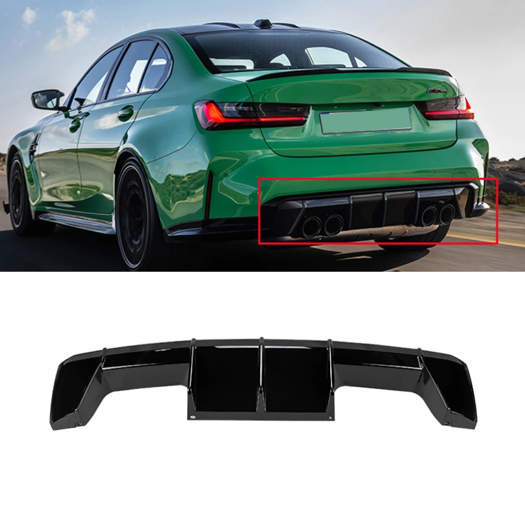 Glossy black Car Rear Bumper Diffuser Lip Side Splitters Spoiler Lip Rear Bumper Protector For BMW G80 M3 G82 M4 2021 2022 2023 
Glossy black Car Rear Bumper Diffuser Lip Side Splitters Spoiler Lip Rear Bumper Protector For BMW G80 M3 G82 M4 2021 2022 2023