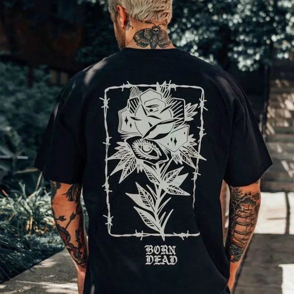 Pure Cotton Short-sleeved Men's West Coast Locomotive Rock Bandit Original Rose Print 2024 New Loose Black Round Neck T-shirt
Pure Cotton Short-sleeved Men's West Coast Locomotive Rock Bandit Original Rose Print 2024 New Loose Black Round Neck T-shirt