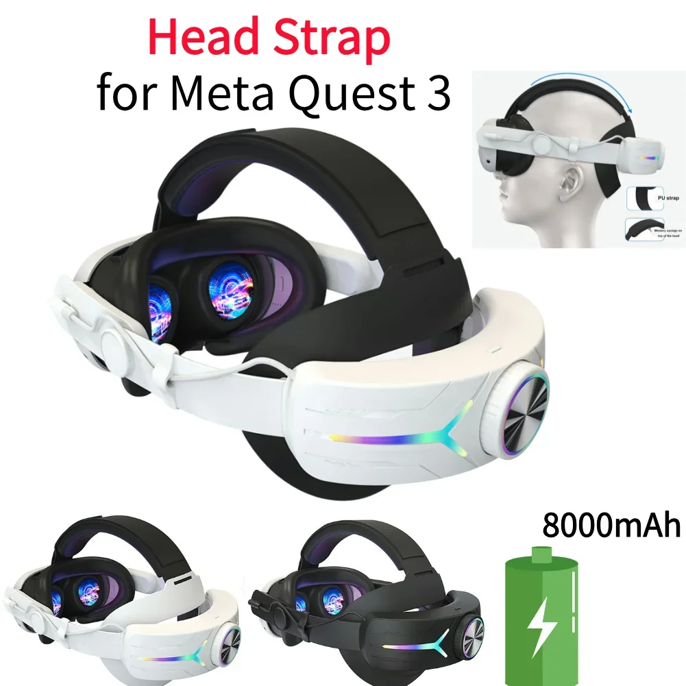 Adjustable Head Strap for Meta Quest 3 8000mAh Rechargeable VR Lightweight Replacement Strap Reduce Face Pressure
Adjustable Head Strap for Meta Quest 3 8000mAh Rechargeable VR Lightweight Replacement Strap Reduce Face Pressure