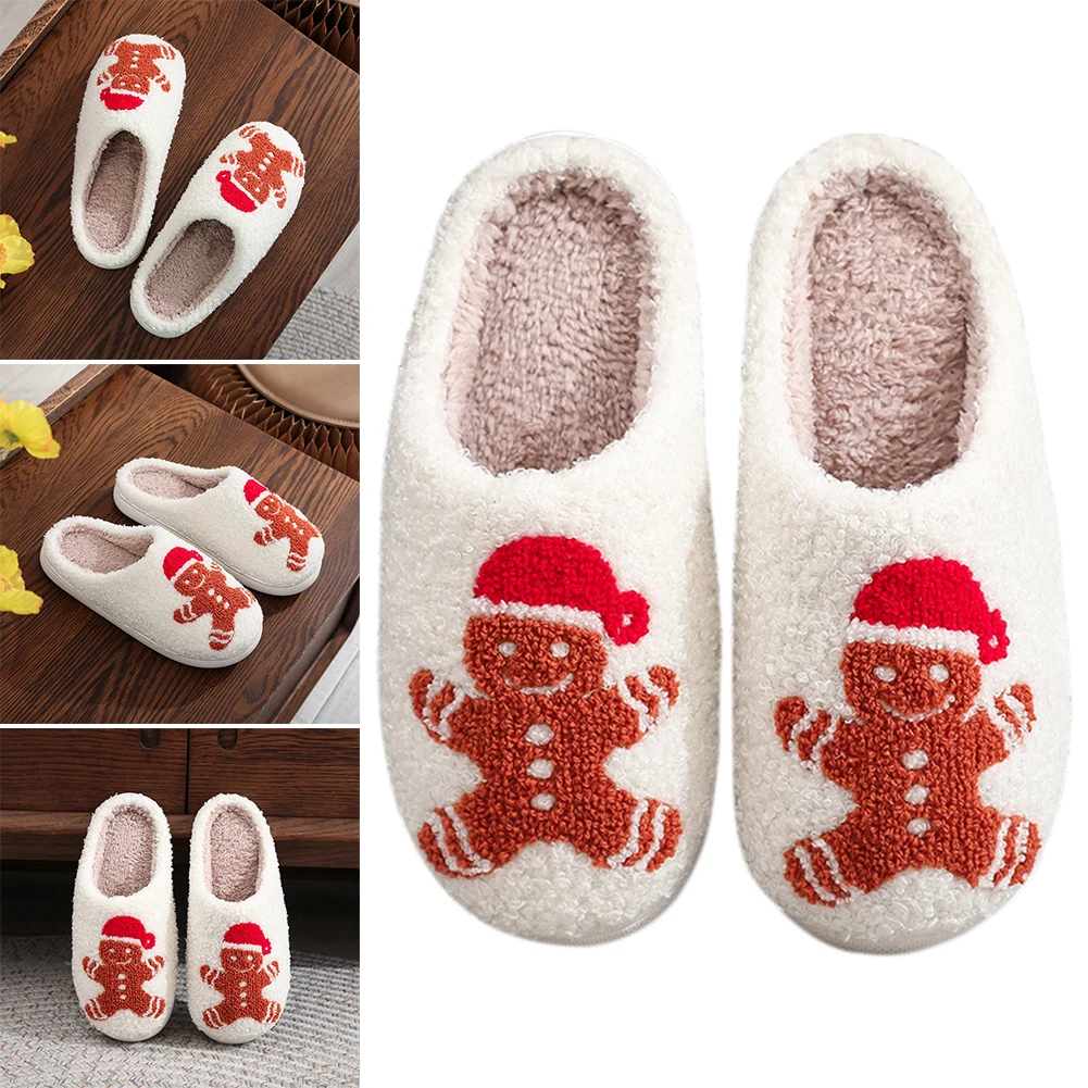 Gingerbread Man Fluffy Fur Slippers Flat Plush Closed Toe Slippers Cartoon Plush Slip-on House Shoes Cute Household Supplies
Gingerbread Man Fluffy Fur Slippers Flat Plush Closed Toe Slippers Cartoon Plush Slip-on House Shoes Cute Household Supplies