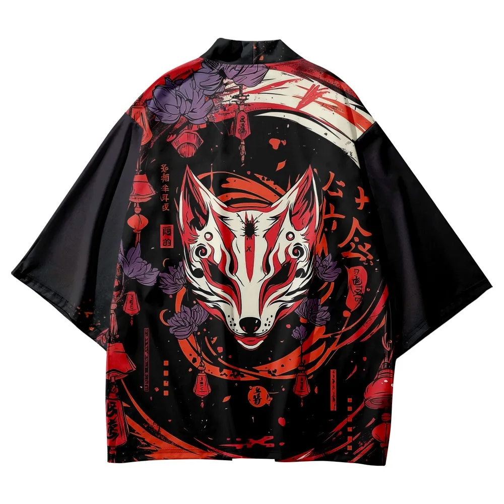 Plus Size 6XL Chinese Traditional Fox Print Cardigan Haori Casual Women Beach Japanese Kimono Streetwear Men Tops
Plus Size 6XL Chinese Traditional Fox Print Cardigan Haori Casual Women Beach Japanese Kimono Streetwear Men Tops