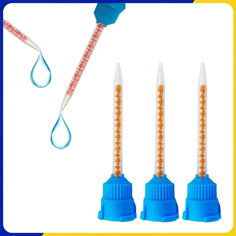 50pcs Dental Mixing Head for 10:1 Two-component Mixing Tube Silicone Rubber Conveying Mixing Head Disposable Impression Material
50pcs Dental Mixing Head for 10:1 Two-component Mixing Tube Silicone Rubber Conveying Mixing Head Disposable Impression Material