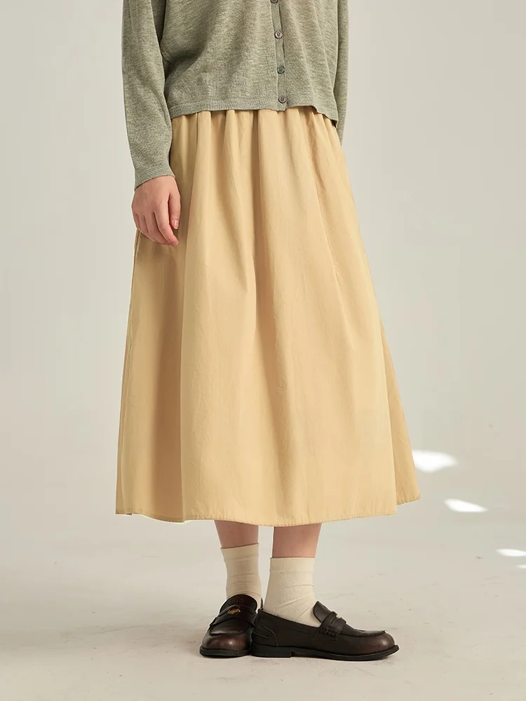 Gansen High Waist A-Line Midi Skirt Women's Elastic Waist Full Skirt Commute Versatile Mid-Length Skirt Elegant Simple Color
Gansen High Waist A-Line Midi Skirt Women's Elastic Waist Full Skirt Commute Versatile Mid-Length Skirt Elegant Simple Color