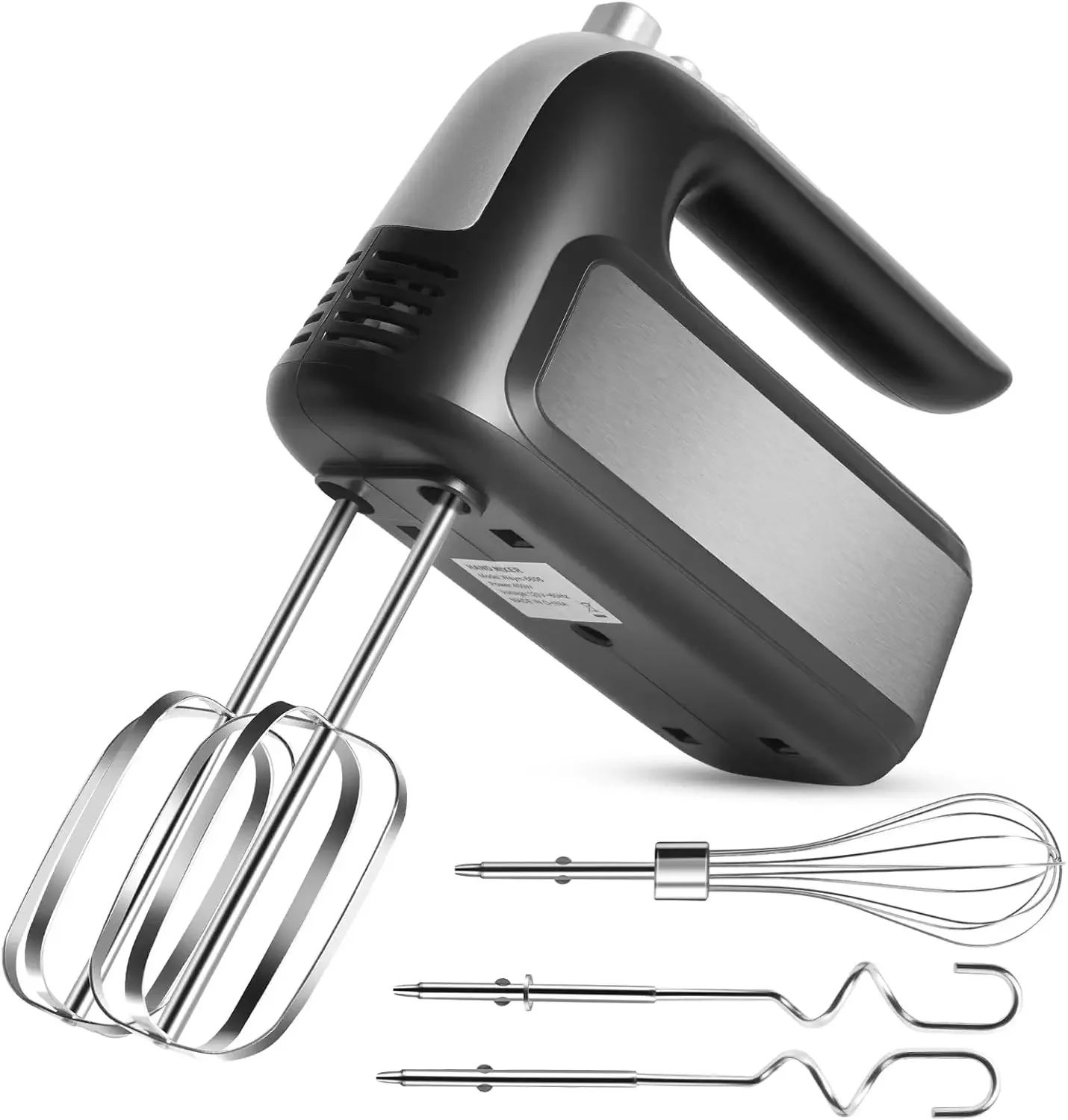 400W 5-Speed Hand Mixer With Turbo & Eject Button, 5 Stainless Steel Attachments For Baking
400W 5-Speed Hand Mixer With Turbo & Eject Button, 5 Stainless Steel Attachments For Baking