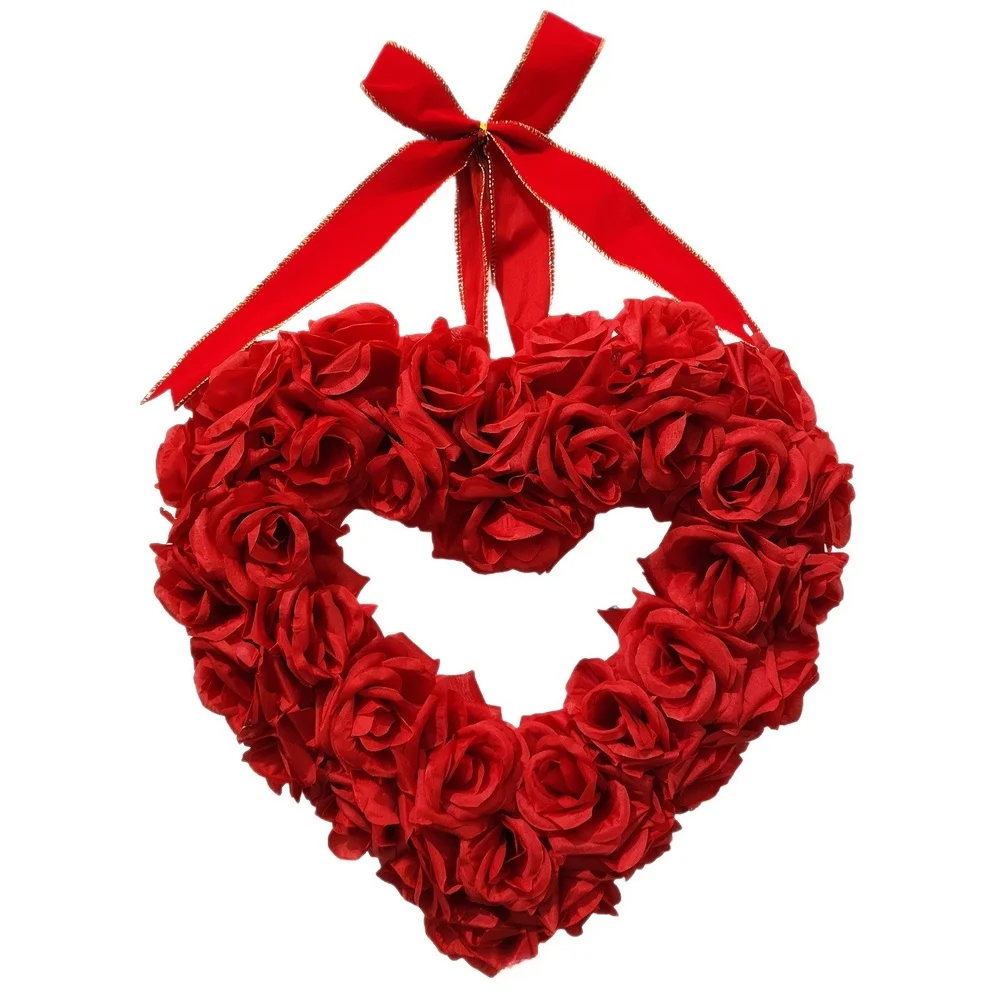 Handmade Decoration Valentine Wreath Indoor Outdoor Use Plastic And Silk Realistic Roses Rose Valentine Decoration
Handmade Decoration Valentine Wreath Indoor Outdoor Use Plastic And Silk Realistic Roses Rose Valentine Decoration