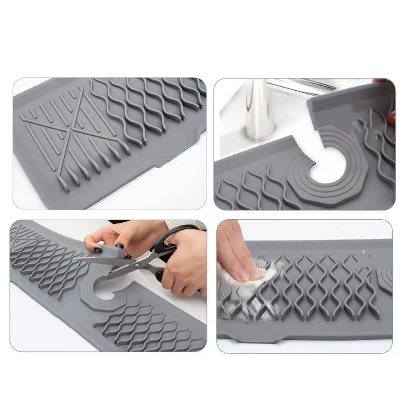 G6KF Flexible Silicone Sink Mat for Draining Water Anti-Slip Sloping Tap Pad Silicone
G6KF Flexible Silicone Sink Mat for Draining Water Anti-Slip Sloping Tap Pad Silicone