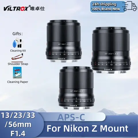 เลนส์ VILTROX 13 มม. 23 มม. 33 มม. 56 มม. F1.4 STM AF APS-C ออโต้โฟกัส รูรับแสงกว้าง สำหรับกล้อง Nikon Z Mount รุ่น Z6 Z7 Z9 Z7II Z30 Z50 ZFC