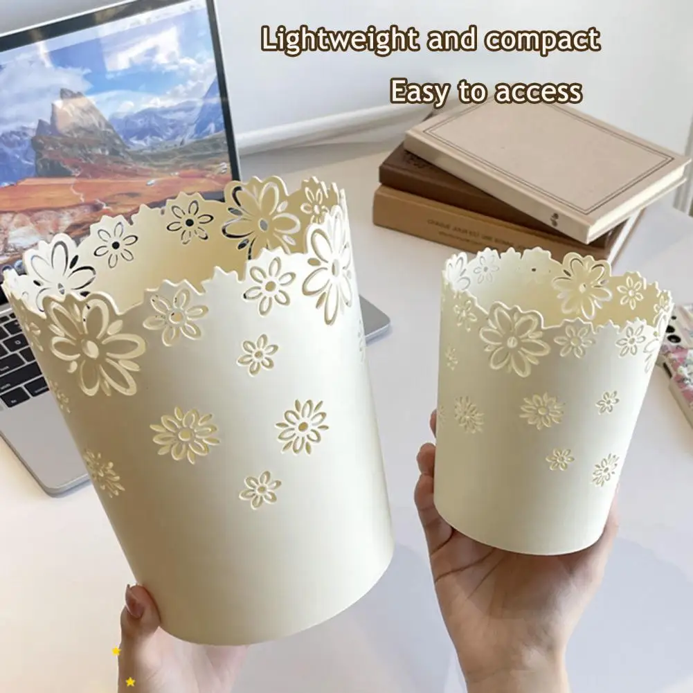 Мусорное ведро для ванной комнаты, настольное, с цветочным узором, маленькое, для раковины, для ванной и офиса
Мусорное ведро для ванной комнаты, настольное, с цветочным узором, маленькое, для раковины, для ванной и офиса