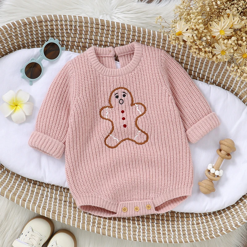 Baby Bodysuit Knitted Newborn Girls Boys Jumpsuit Fashion Cute Gingerbread Man Infant Kid Clothing 0-18M Long Sleeve Autumn Tops
Baby Bodysuit Knitted Newborn Girls Boys Jumpsuit Fashion Cute Gingerbread Man Infant Kid Clothing 0-18M Long Sleeve Autumn Tops