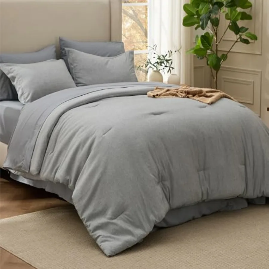 Size Comforter Set Dark Grey - Bed in a Bag Bedding 7 Pieces Cationic Dyed Bed Set Gift for Family Dark Grey Soft Bedding for A
Size Comforter Set Dark Grey - Bed in a Bag Bedding 7 Pieces Cationic Dyed Bed Set Gift for Family Dark Grey Soft Bedding for A