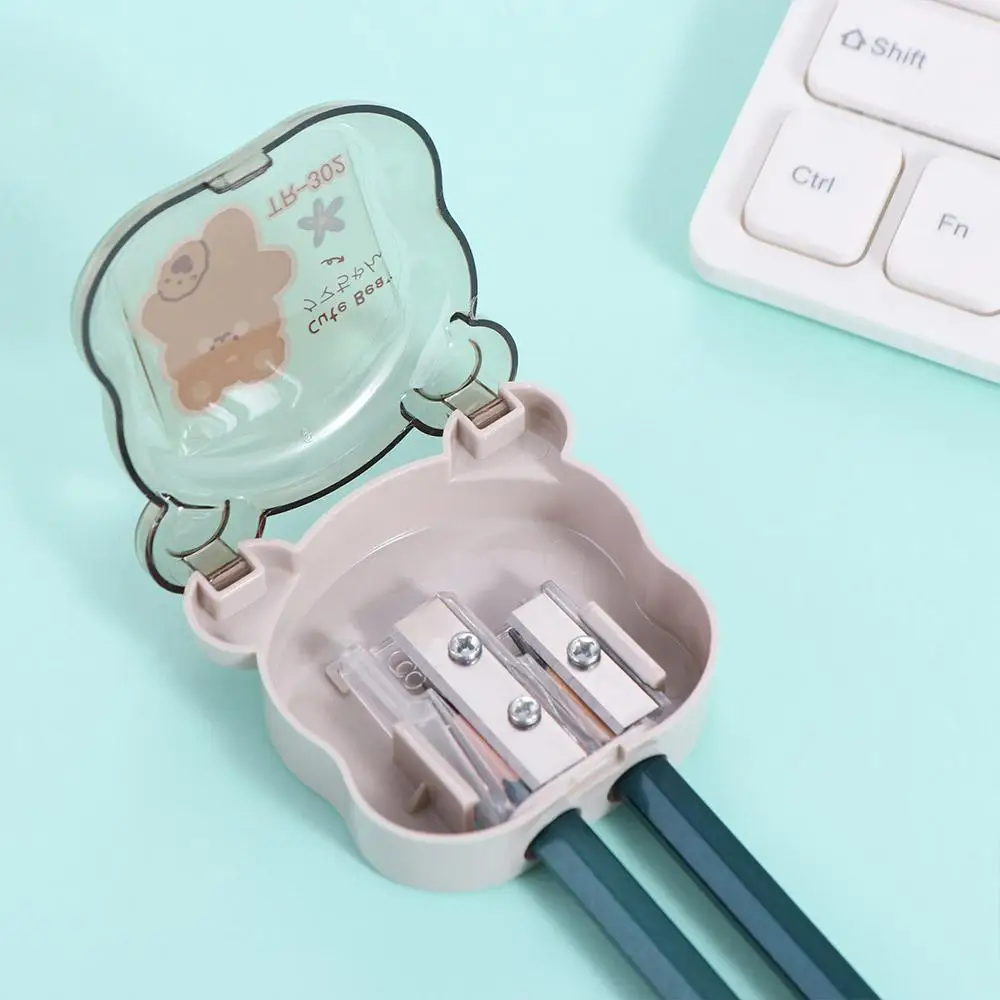2 Holes Little Bear Pencil Sharpener Cartoon Cute Double Hole Pencil Cutter Kawaii Anime Pencil Cutting Tools School Supplies 
2 Holes Little Bear Pencil Sharpener Cartoon Cute Double Hole Pencil Cutter Kawaii Anime Pencil Cutting Tools School Supplies