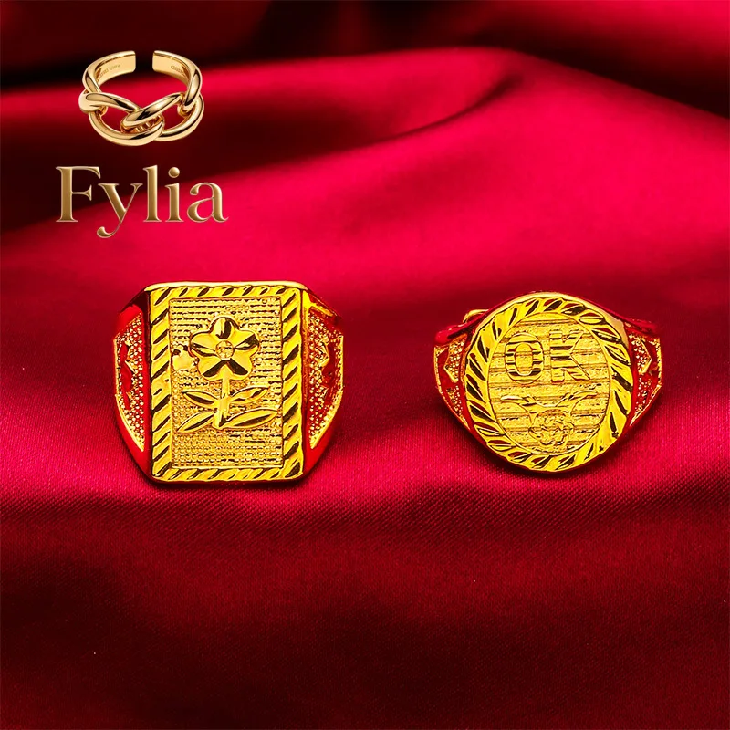 Fylia Jewelry Fylia Jewelry OK Flower Ring for Men, 24K Gold, AU999 | 3D OK gesture with petal texture, matte confidence for
Fylia Jewelry Fylia Jewelry OK Flower Ring for Men, 24K Gold, AU999 | 3D OK gesture with petal texture, matte confidence for