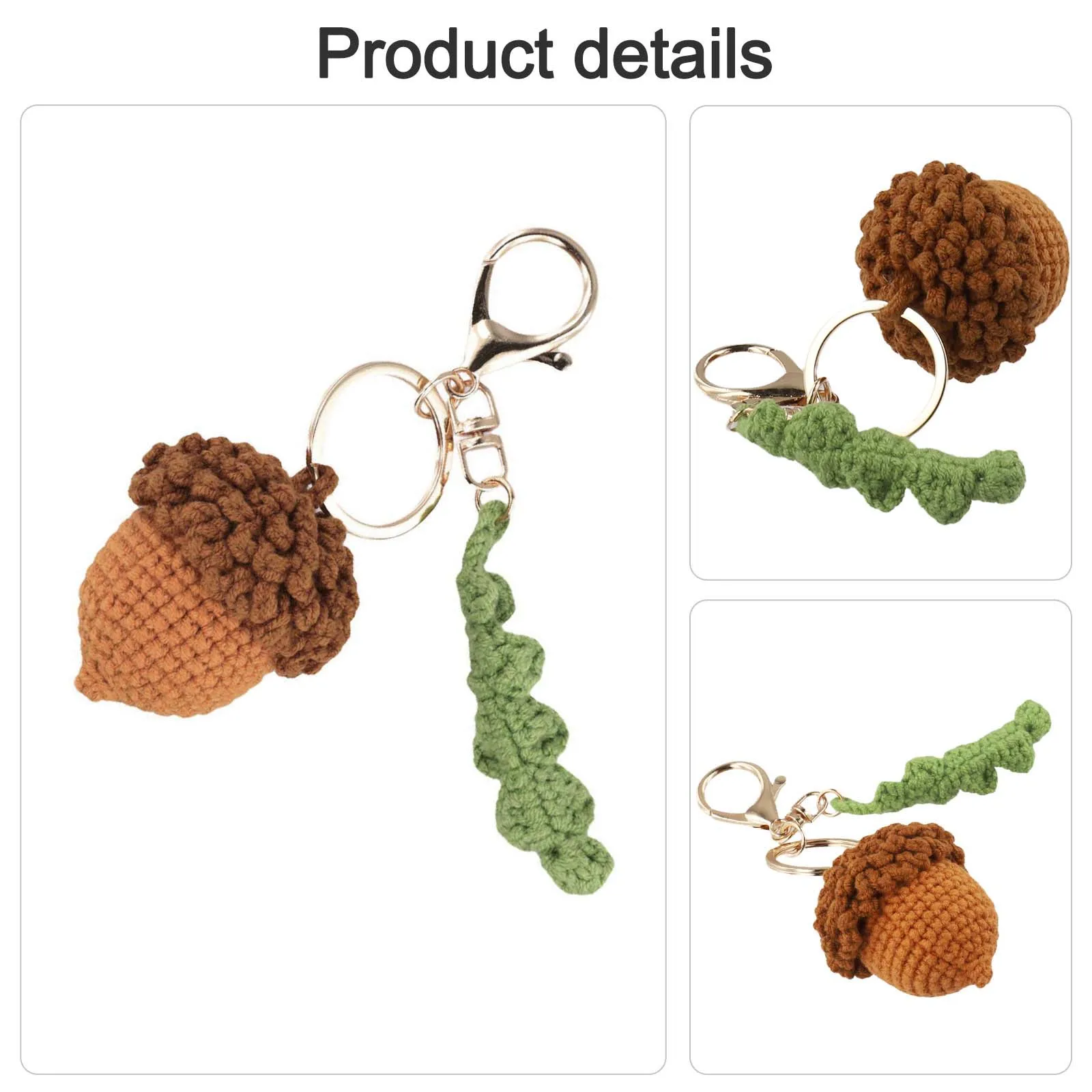 Повседневный брелок в виде ореха, милый декоративный аксессуар, легкий брелок из пряжи, прочный вязаный крючком кулон
Повседневный брелок в виде ореха, милый декоративный аксессуар, легкий брелок из пряжи, прочный вязаный крючком кулон