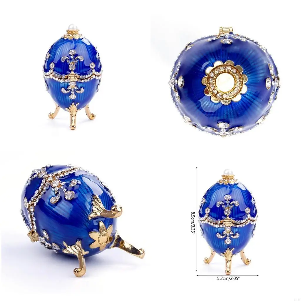 Eater Gift Box Russian Royal Egg Decorative Hinged Jewelry Trinket Box Unique Gift For Home Decoration
Eater Gift Box Russian Royal Egg Decorative Hinged Jewelry Trinket Box Unique Gift For Home Decoration