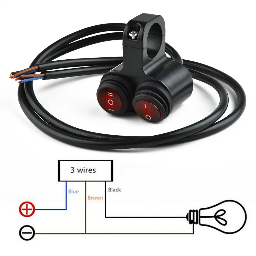 2 Way Motorcycle switch DC 12V Dual Button Headlight Refit Waterproof Aluminum Alloy Handlebar Red Light Useful
2 Way Motorcycle switch DC 12V Dual Button Headlight Refit Waterproof Aluminum Alloy Handlebar Red Light Useful