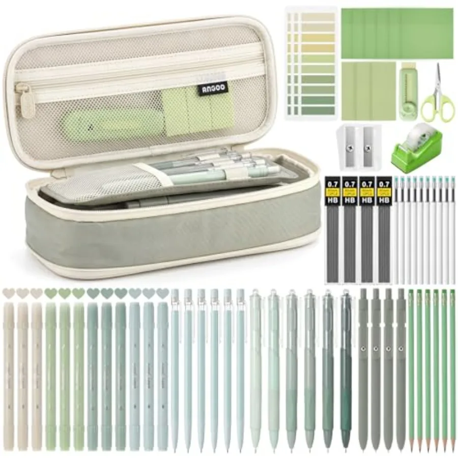 81 Pcs Aesthetic School Supplies with Pencil Case, Pastel Highlighters, Black Ink Gel Pens, Mechanical Pencils Kit, Wood Pencil
81 Pcs Aesthetic School Supplies with Pencil Case, Pastel Highlighters, Black Ink Gel Pens, Mechanical Pencils Kit, Wood Pencil
