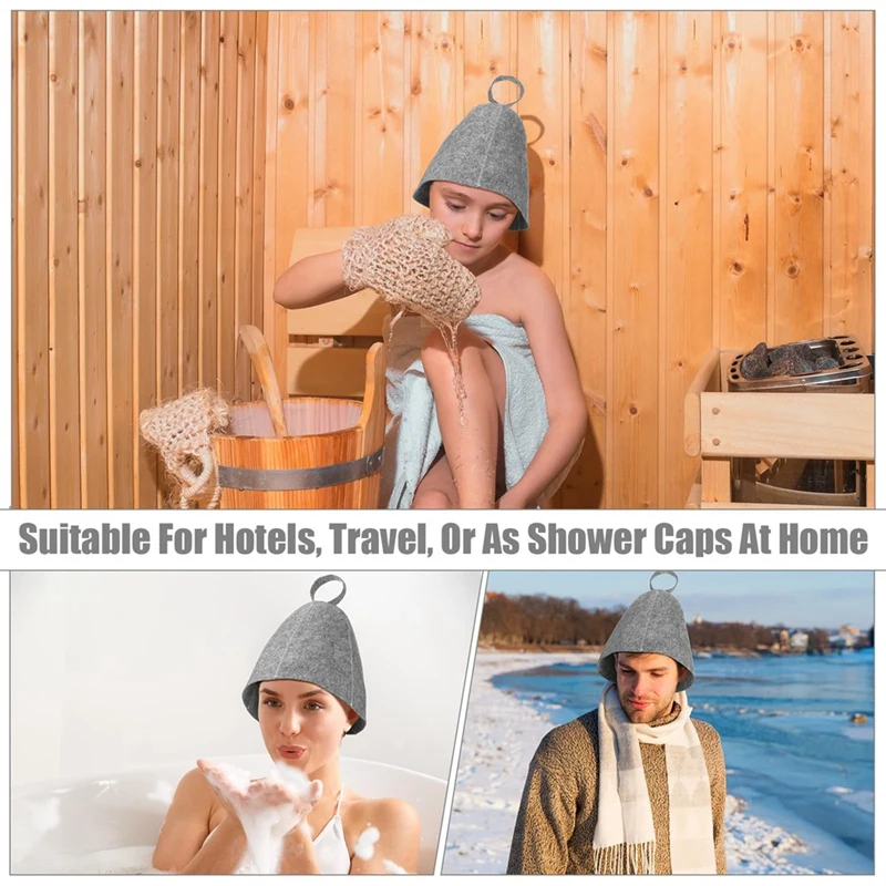 LICE-12Pcs Sauna Hat Felt Bath Hat Head Protection Absorbent Sauna Cap For Sauna Shower Bath Steam Room Replacement
LICE-12Pcs Sauna Hat Felt Bath Hat Head Protection Absorbent Sauna Cap For Sauna Shower Bath Steam Room Replacement