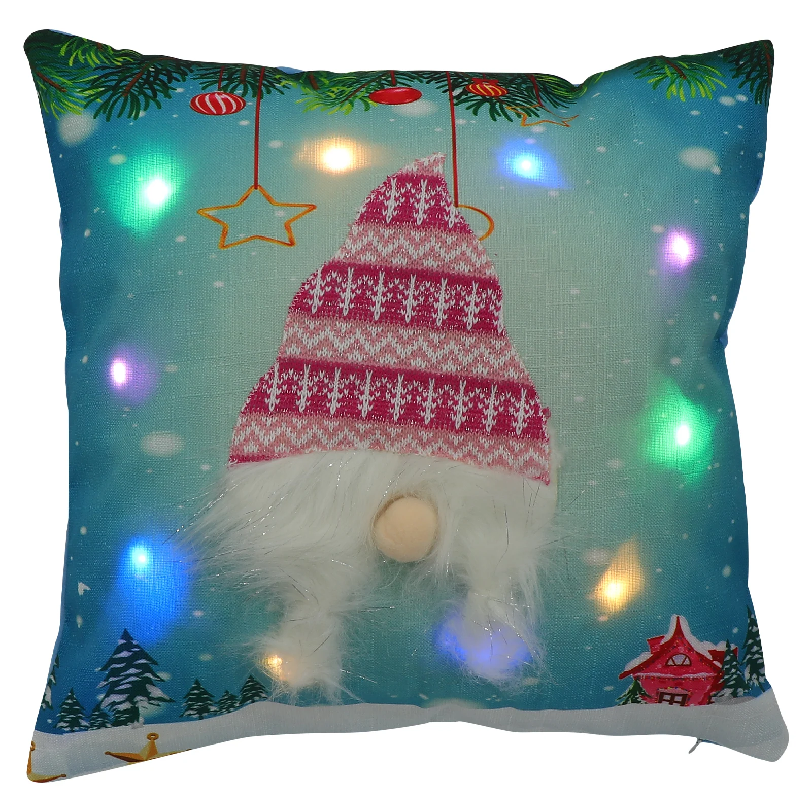 1pc Luminous Pillow Cover Festive Christmas Decorative Pillowcase Adorable Sofa Bed Car Seat Home Decor Lighting Xmas Pillow
1pc Luminous Pillow Cover Festive Christmas Decorative Pillowcase Adorable Sofa Bed Car Seat Home Decor Lighting Xmas Pillow
