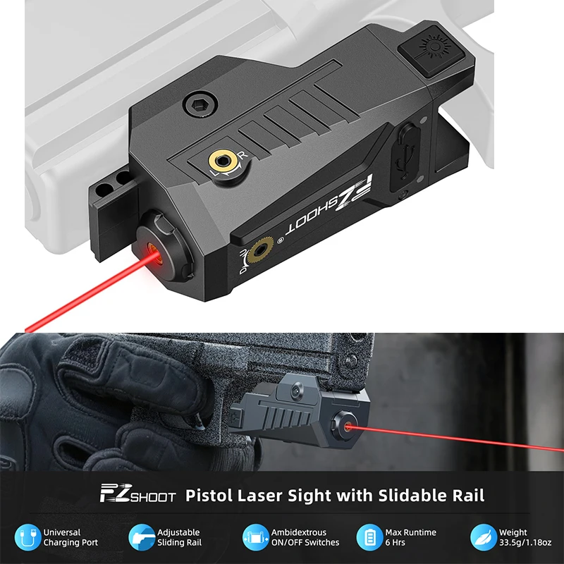 EZshoot Pistol Laser Sight Low Profile Compact Green/Red Laser Sights with Adjustable Slide Rail Compatible with 21mm Picatinny
EZshoot Pistol Laser Sight Low Profile Compact Green/Red Laser Sights with Adjustable Slide Rail Compatible with 21mm Picatinny
