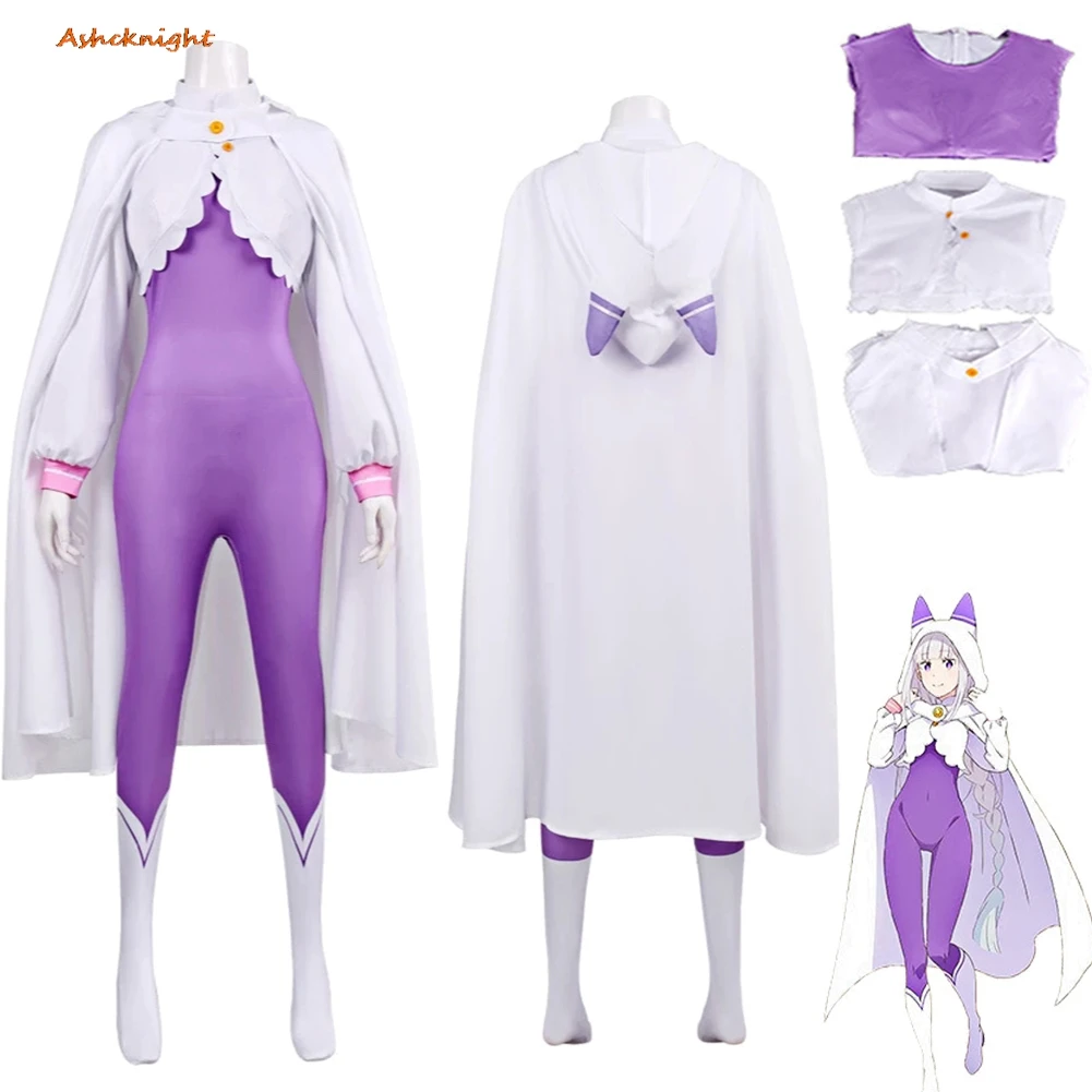 Anime Re Zero Cosplay Emilia Jumpsuit Cloak Cloth Women Party Disguise Roleplay Female Outfits Suit Halloween Costume Carnival
Anime Re Zero Cosplay Emilia Jumpsuit Cloak Cloth Women Party Disguise Roleplay Female Outfits Suit Halloween Costume Carnival