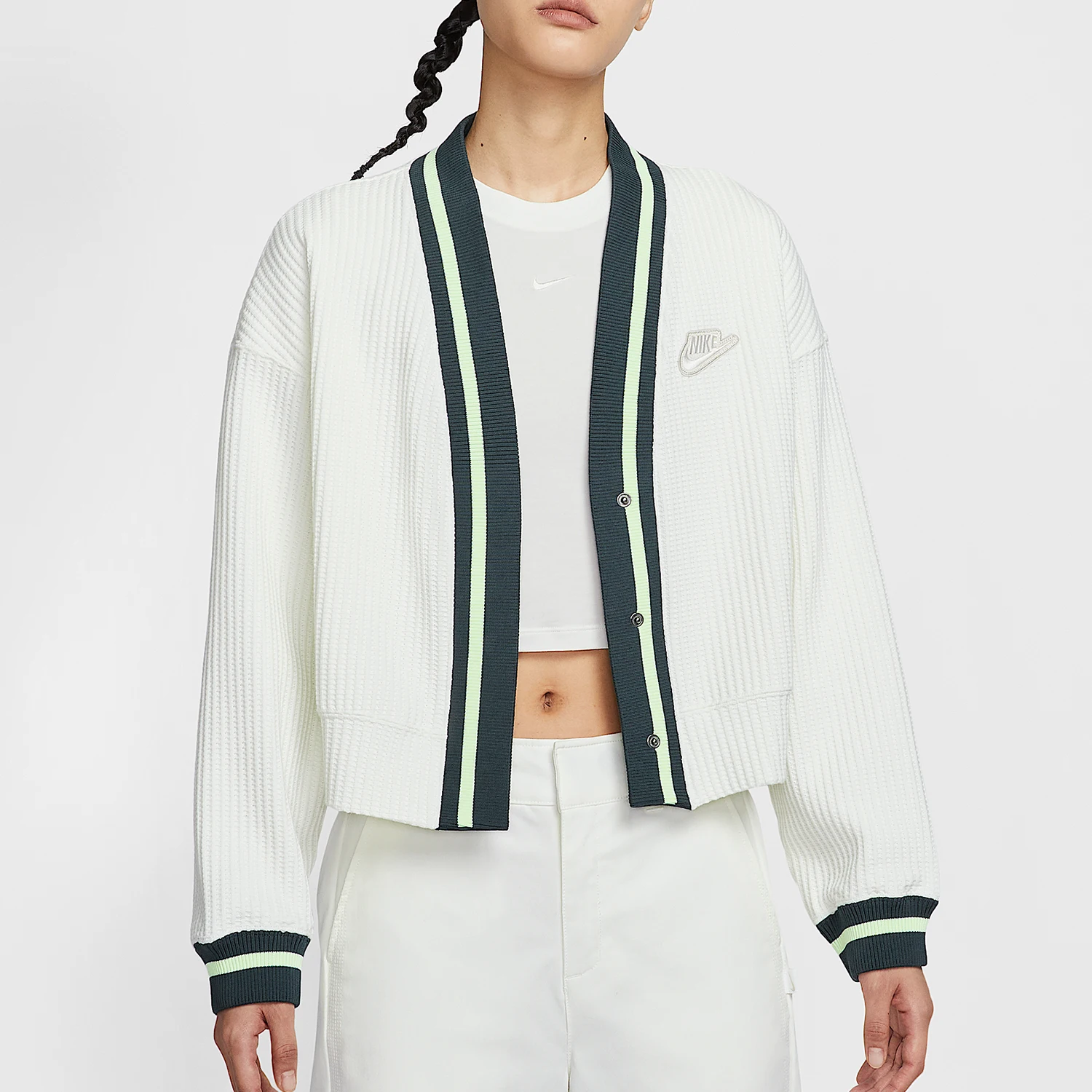 Nike genuine Women's Classic Elastic Sports Loose Knit Cardigan Jacket IM7468-133
Nike genuine Women's Classic Elastic Sports Loose Knit Cardigan Jacket IM7468-133