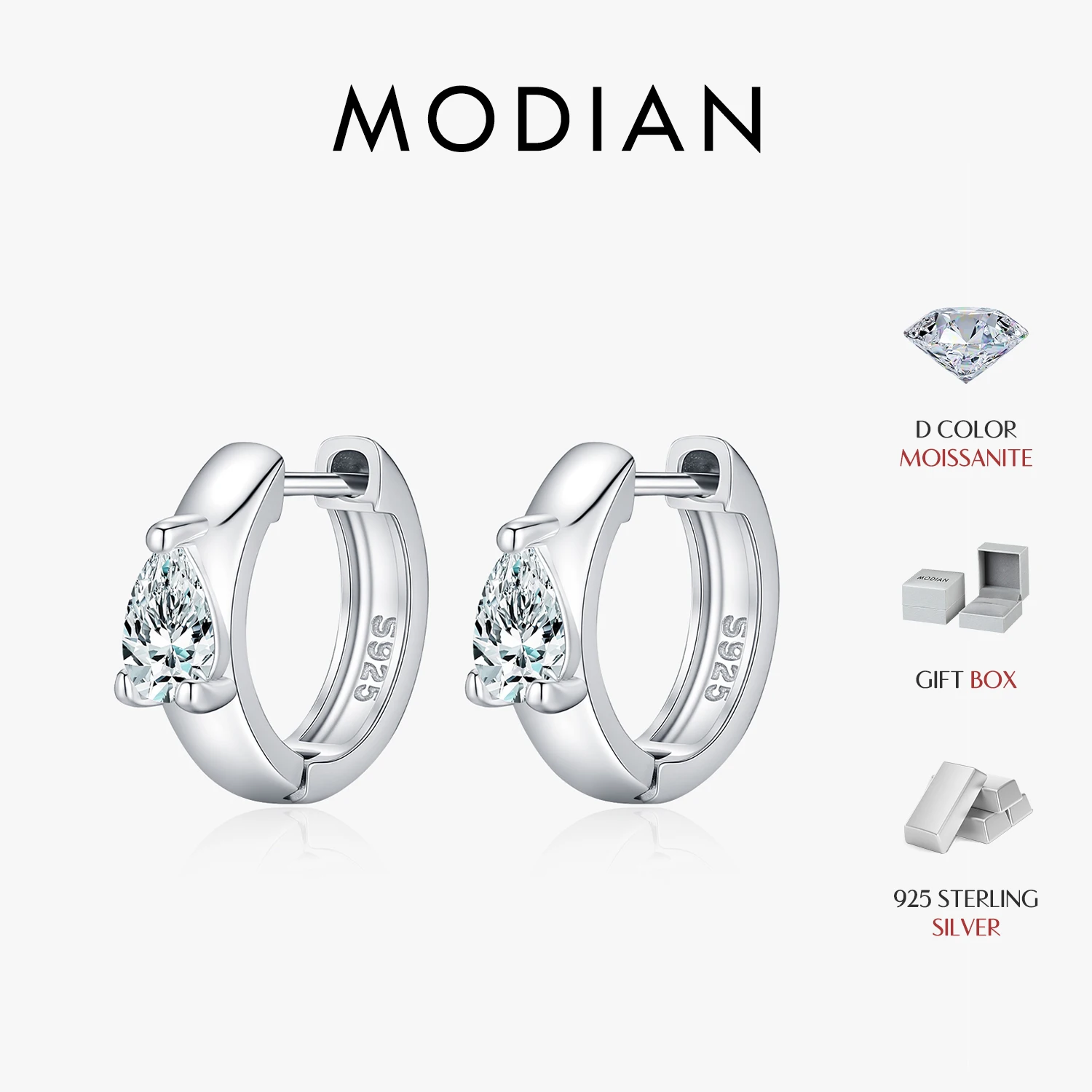 Серьги-кольца MODIAN Water Drop D Color Moissanite Neutral с муассанитом, из стерлингового серебра 925 пробы, сверкающие, для женщин, изысканные ювелирные изделия
Серьги-кольца MODIAN Water Drop D Color Moissanite Neutral с муассанитом, из стерлингового серебра 925 пробы, сверкающие, для женщин, изысканные ювелирные изделия