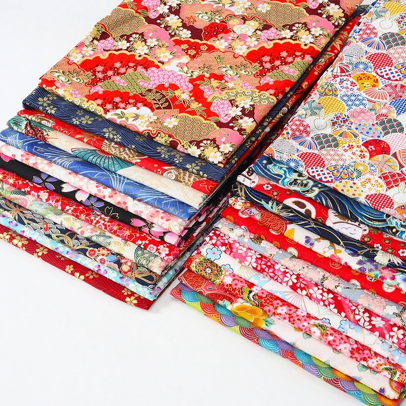 Japanese Floral Cotton Fabric Assorted Patterns Sewing Quilting Cloth DIY Patchwork Material for Bag Cushion Gift Box Home Decor
Japanese Floral Cotton Fabric Assorted Patterns Sewing Quilting Cloth DIY Patchwork Material for Bag Cushion Gift Box Home Decor