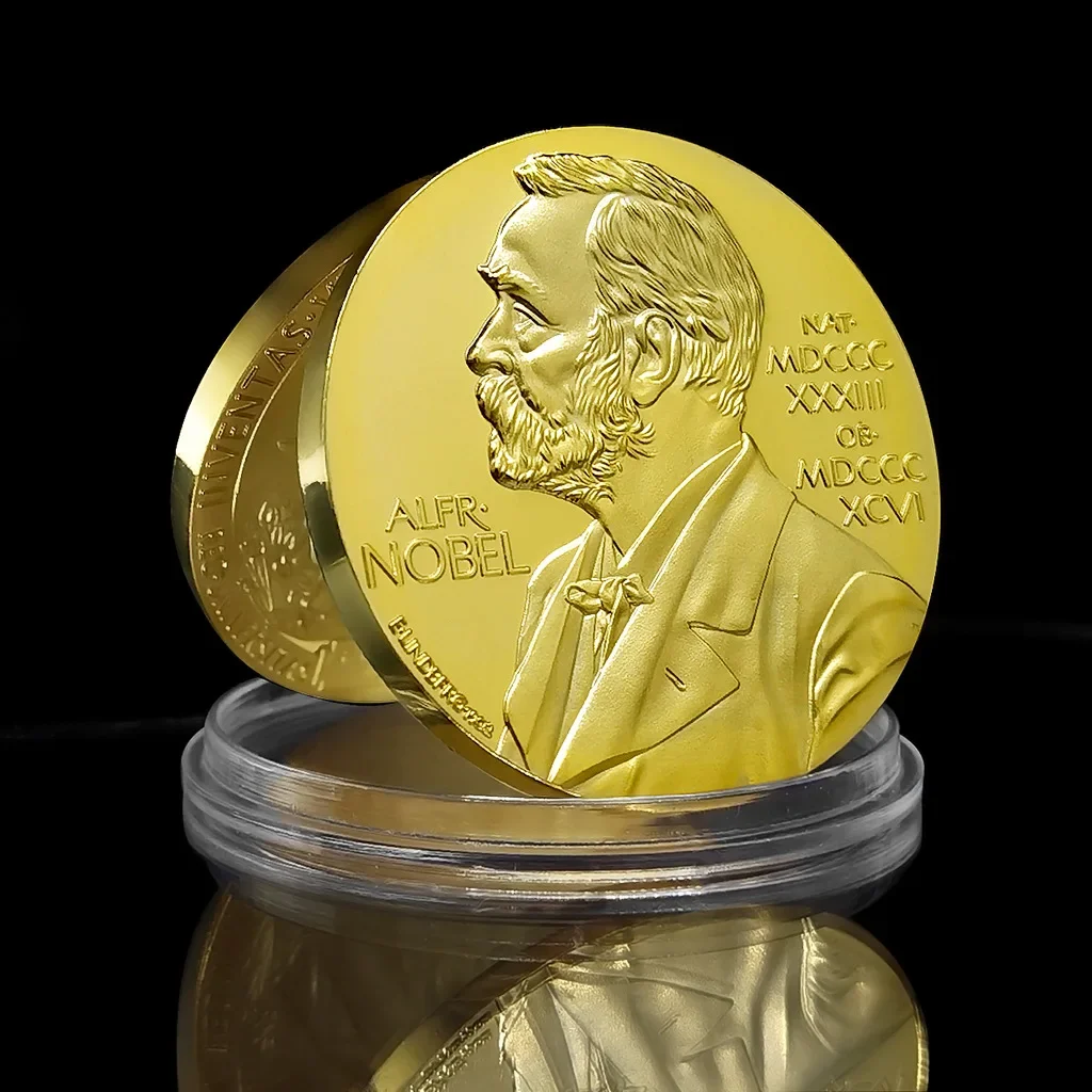 Nobel Prize Golden Plated Coin Medal Crafts Founder Portrait Scientists Inventors Honorary Commemorative Gift
Nobel Prize Golden Plated Coin Medal Crafts Founder Portrait Scientists Inventors Honorary Commemorative Gift