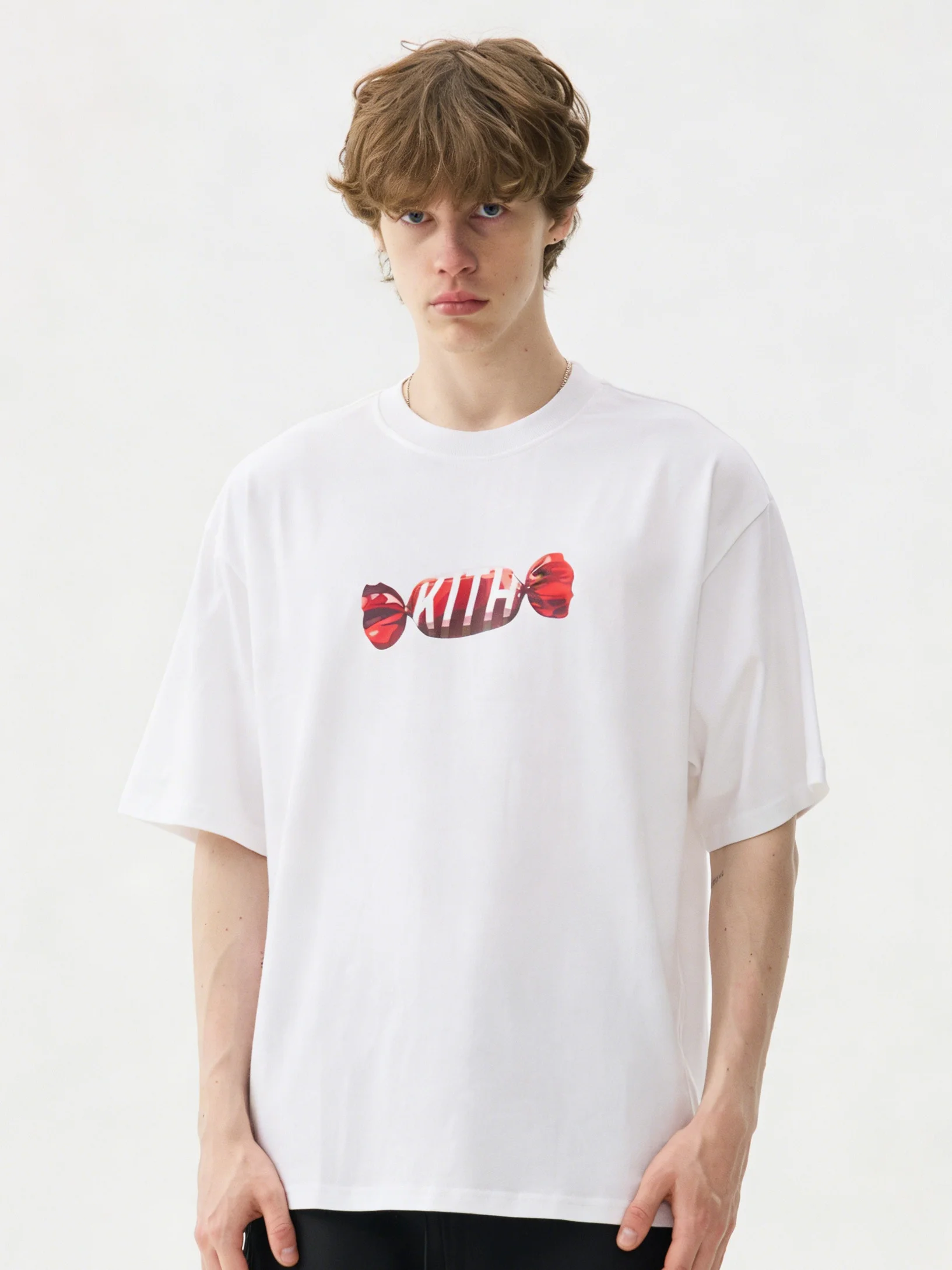 KITH Treats American Style Loose Candy Print Short Sleeve Cotton T-Shirt Unisex Street Fashion Top White Comfortable Breathable
KITH Treats American Style Loose Candy Print Short Sleeve Cotton T-Shirt Unisex Street Fashion Top White Comfortable Breathable