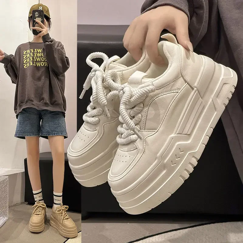 Women's Sneaker Spring Autumn Platform Small White Shoes Round Head Trend Lace-up Fashion Casual Sport Shoes Heightening Tennis
Women's Sneaker Spring Autumn Platform Small White Shoes Round Head Trend Lace-up Fashion Casual Sport Shoes Heightening Tennis
