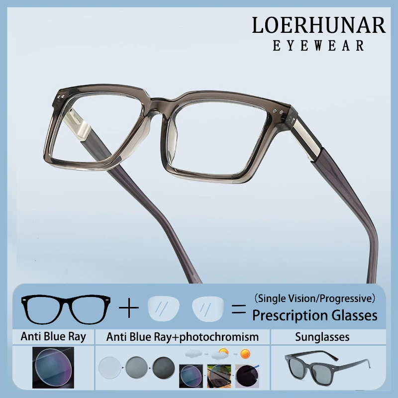 Fashion Oversized Square Frame Prescription Glasses for Man Custom Reading Eyewear Photochromic Anti Blue Light Myopia Eyeglass
Fashion Oversized Square Frame Prescription Glasses for Man Custom Reading Eyewear Photochromic Anti Blue Light Myopia Eyeglass