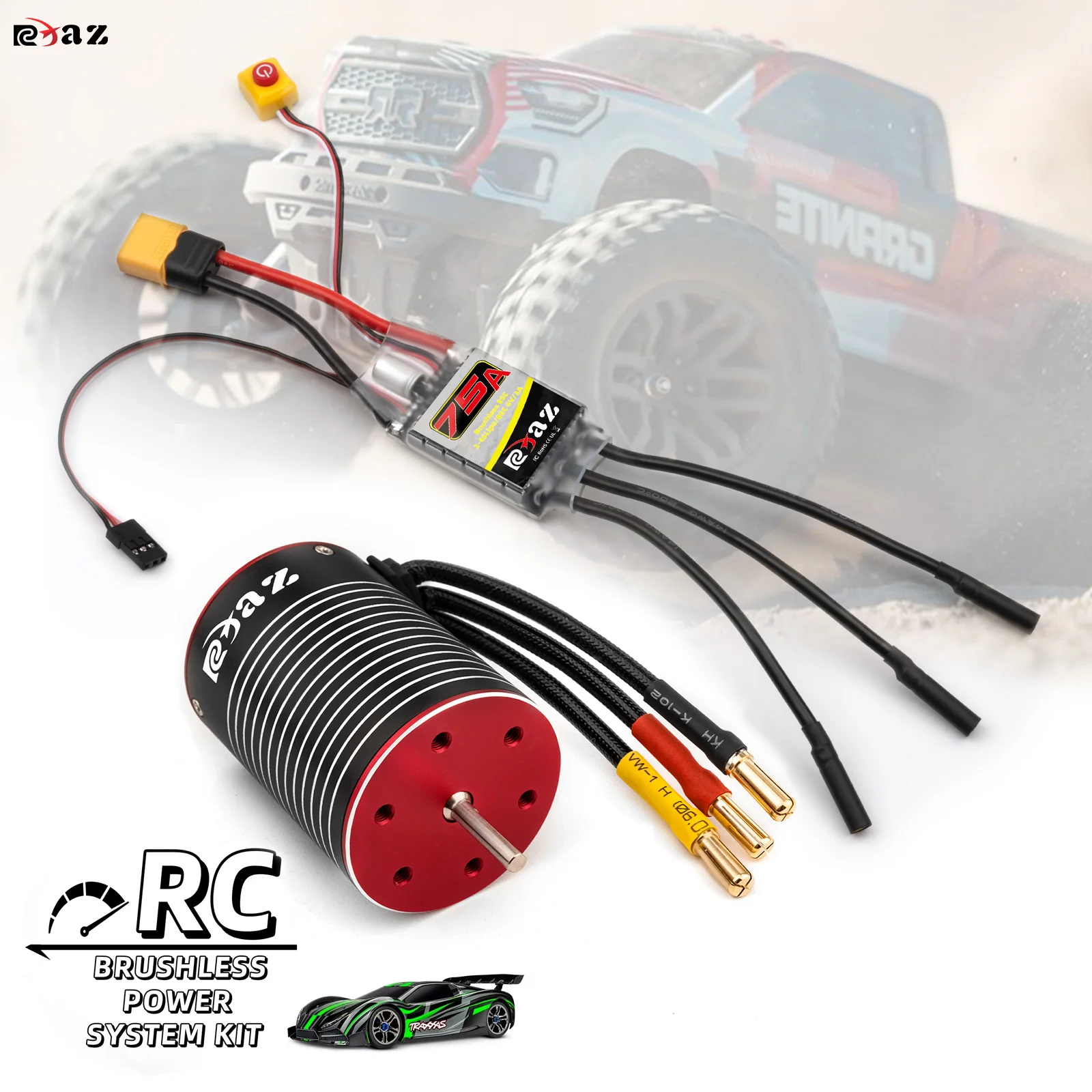 RC 3650 Brushless Motor 75A ESC for Axial Traxxas Hsp RC Crawler 1/10 Auto Parts Accs Toy Truck Tank Tamiya Axial scx10 D90 Hpi
RC 3650 Brushless Motor 75A ESC for Axial Traxxas Hsp RC Crawler 1/10 Auto Parts Accs Toy Truck Tank Tamiya Axial scx10 D90 Hpi