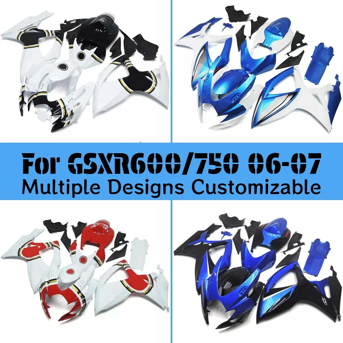 Body Parts Fairings GSXR 600 750 2006 2007 Motorcycle Fairing Bodywork Cowl Kit for GSXR600/750 06 07
Body Parts Fairings GSXR 600 750 2006 2007 Motorcycle Fairing Bodywork Cowl Kit for GSXR600/750 06 07