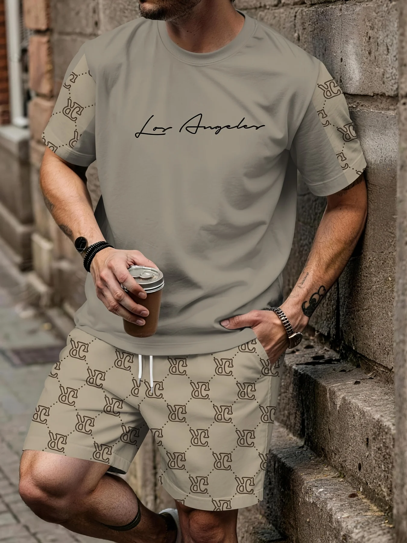 2026 Summer New Men's Short-Sleeved Set with 3D Trendy Letter Print for Casual and Fashionable Street Style Comfortable and Soft
2026 Summer New Men's Short-Sleeved Set with 3D Trendy Letter Print for Casual and Fashionable Street Style Comfortable and Soft