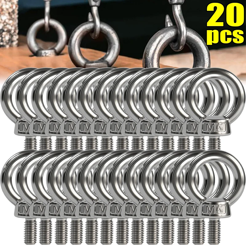 M4 M5 M6 M8 Stainless Steel Lifting Eye Bolts Heavy Duty Round Ring Bolt Hole Screw Threaded Hanging Fixing Wire Rope Eyebolt
M4 M5 M6 M8 Stainless Steel Lifting Eye Bolts Heavy Duty Round Ring Bolt Hole Screw Threaded Hanging Fixing Wire Rope Eyebolt