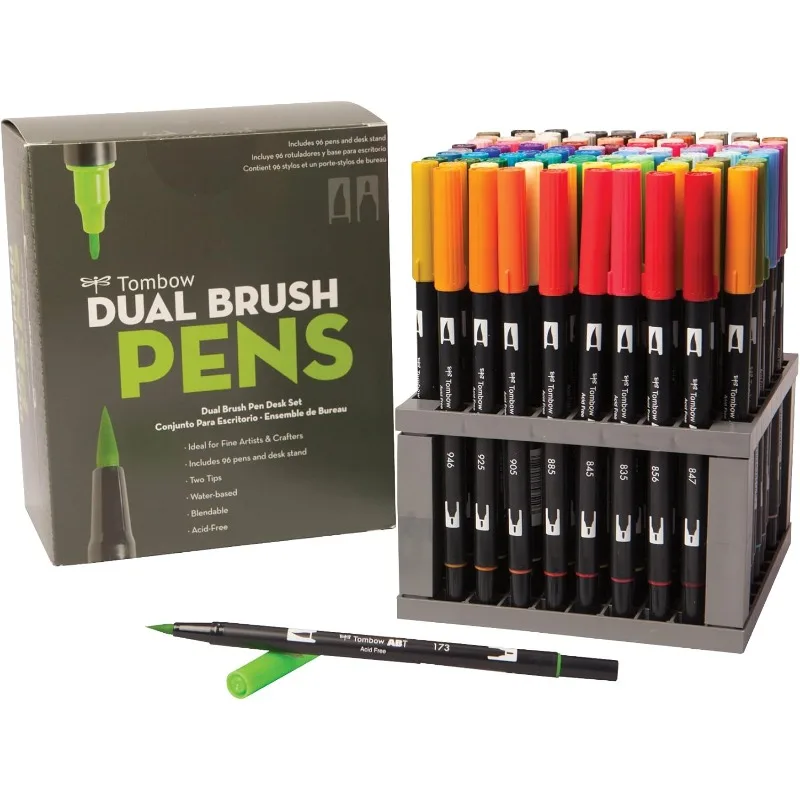 Pen Art Markers, 96 Color Set with Desk Stand. Blendable, Brush and Fine Tip Markers with Stand
Pen Art Markers, 96 Color Set with Desk Stand. Blendable, Brush and Fine Tip Markers with Stand