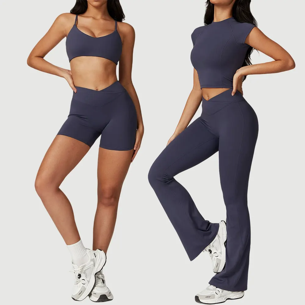 Спортивные костюмы из 2 предметов, женские спортивные костюмы с короткими рукавами, бюстгальтер для фитнеса, укороченный топ, тренировочная одежда, женские леггинсы, спортивная одежда, комплект для йоги
Спортивные костюмы из 2 предметов, женские спортивные костюмы с короткими рукавами, бюстгальтер для фитнеса, укороченный топ, тренировочная одежда, женские леггинсы, спортивная одежда, комплект для йоги