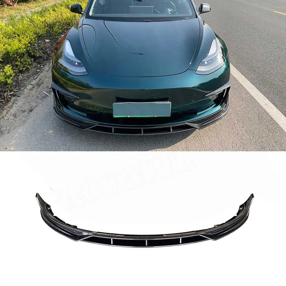 VACOMUL ABS Carbon Look/глянцевый черный передний бампер, спойлер для Tesla Model 3, защита подбородка, Стайлинг автомобиля, 3 шт./компл. 
VACOMUL ABS Carbon Look/глянцевый черный передний бампер, спойлер для Tesla Model 3, защита подбородка, Стайлинг автомобиля, 3 шт./компл.